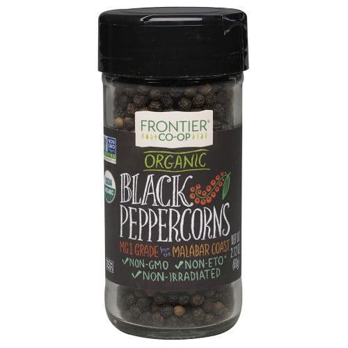 Frontier Whole Black Peppercorns, Certified Organic, 2.12 Oz
