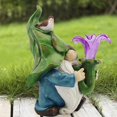 thumbnail image 2 of Estatua De Gnomo De Jardín, Figurita De Gnomo De Resina Solar, Figurita De Gnomo De Césped Para Patio, Porche De Césped Vogacara HA035262-00, 2 of 6