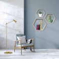 thumbnail image 2 of Set de 3 Repisas Flotantes Estilo Panal para Pared Blanco Liso Onstore Repisa Flotante Panal, 2 of 2
