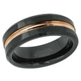thumbnail image 3 of Jewelry Avalanche Mens Tungsten Carbide Wedding Band, Black & Rose Gold IP Center, Anniversary Ring for Him 8mm, 3 of 3