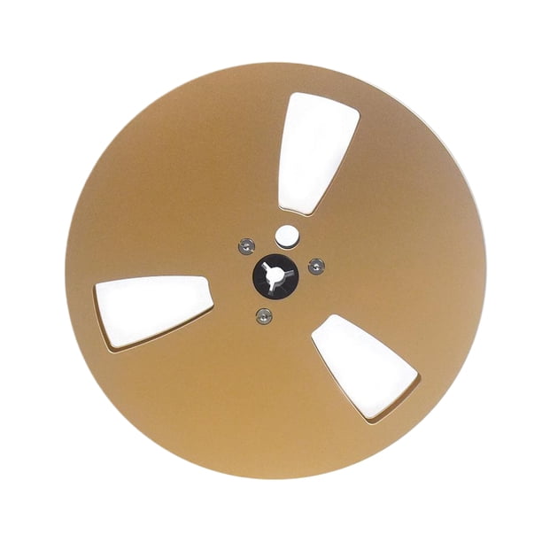 Sidaley Carrete de cinta de aluminio audio del carrete abierto durable en diversos colores fuerte y artículo carrete de cinta de 7 pulgadas Sistemas de cine en casa Oro