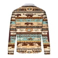 thumbnail image 6 of LEKWK Western Tops Aztec Geometric Pattern Graphic Tees Quarter Zip Pullover Tops Tribal Print Fleece Lined Daily Wear, 6 of 8