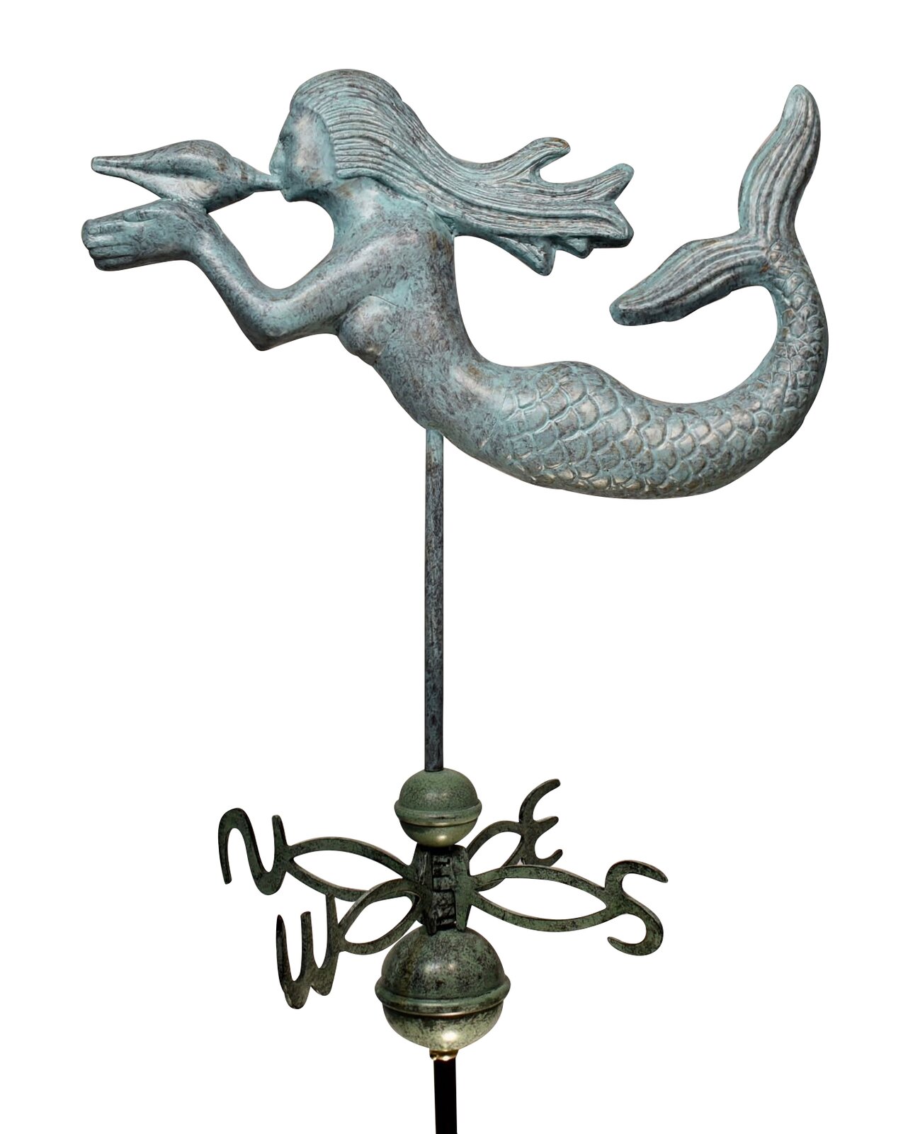 Mermaid Weathervane, Weathervane: Yes, This design allows weathervane