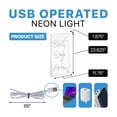 thumbnail image 5 of Best Day Ever 11.75" X 23.63" Contemporary Glam Acrylic Box USB Operated LED Neon Light, White, 5 of 7