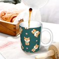 thumbnail image 3 of Yiaed Cute Shiba Print Ceramics Coffee,Large Handle Design,Extra Large Tea and Coffee Cup for Office and Home Mugs, 3 of 6