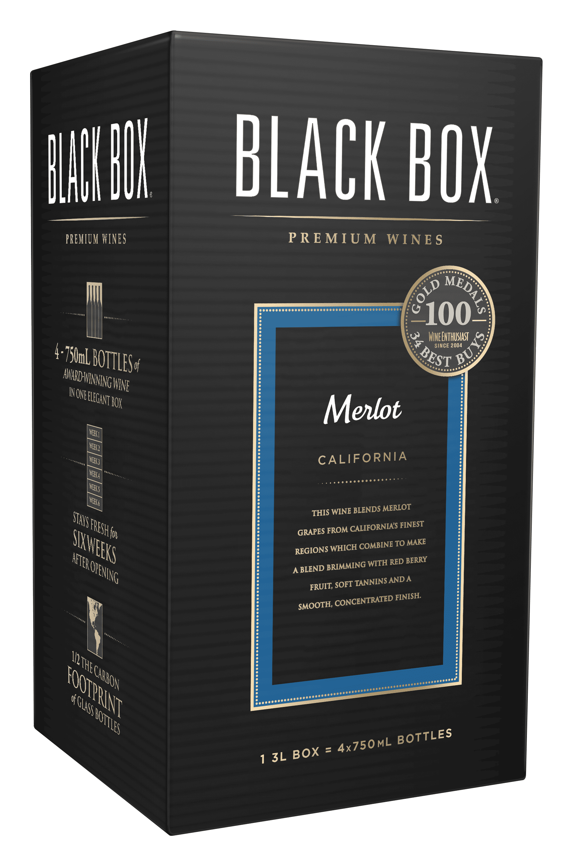新品 未開封 BLACK BOX Merlot 3L カリフォルニア Black Box Merlot Red Wine, 3 L - Kroger