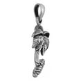 thumbnail image 2 of 1 inch Sterling Silver Palm Tree Necklace Diamond-Cut Oxidized finish 20 inch BX_15, 2 of 4