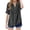 Dark Gray, variant on Mercatoo Teen Girls Short Sleeve Cotton Linen Tunic Blouses V-Neck Roll Up Button Down Shirt for Girls Trendy Top Summer Blouses