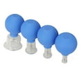 thumbnail image 4 of Glass Cupping Tool, Silicone Vacuum Suction Reduce Cellulite Portable Lymphatic Drainage Promote Blood Circulation 4pcs  For Back Blue, 4 of 8
