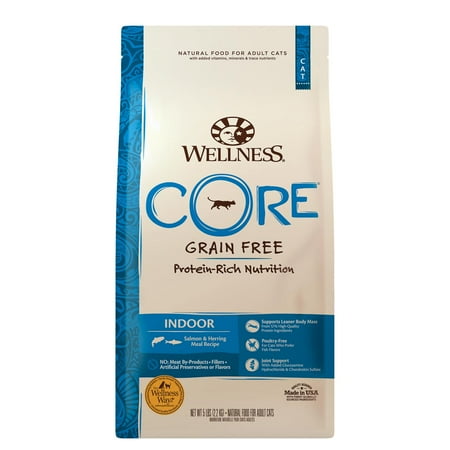 UPC: 0076344083269 | Wellness CORE Grain-Free Indoor Salmon & Herring Meal Recipe Dry Cat Food 5 Pound Bag