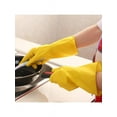 thumbnail image 2 of Topumt Household Dish-Washing Washing Clothes Rubber Waterproof Latex Gloves, 2 of 6