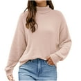 thumbnail image 2 of Lilgiuy Women's Fashion Long Sleeves Round-Neck Loose Pullover Tops Blouse Knitted Sweater for Cold Weather, 2 of 5