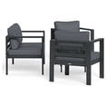 thumbnail image 4 of Tortuga Outdoor Lakeview Aluminum 4 Piece Conversation Set with Loveseat, 2 Chairs and Coffee Table, Gray, 4 of 12