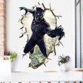 thumbnail image 2 of Black Panther wall sticker  3D wall sticker Cartoon character wall sticker Cartoon background wall decoration Children's bedroom decoration 60*40CM, 2 of 4