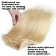 thumbnail image 2 of SEGO Thick Hidden Wire in Hair Extensions 100% Remy Human Hair Extensions with Invisible Band Translucent Fish Line Hairpiece Without Clip, 2 of 7