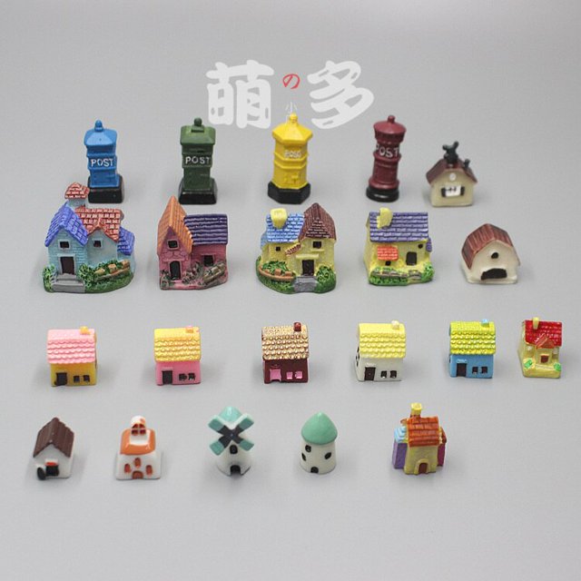 Miniature Villa Vintage Small Stone House Micro Landscape Decoration Material DIY Bonsai Model Action Figures Toys Home DecorJ3 He Qiyong unisex