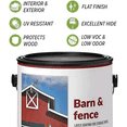 thumbnail image 2 of Barn & Fence: Swift Shield High Durability and Scratch-Resistant Paint for Storage Sheds, Outbuildings, and Fences (1 Gallon, Red), 2 of 12