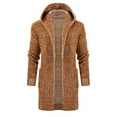 thumbnail image 1 of IROINNID Men's Cardigan Open Front Long Sleeve Solid Color Leisure Autumn And Winter Wool Line Button Coat, 1 of 5