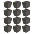thumbnail image 1 of Sterilite 20 Gallon Stackable Plastic Storage Tote Bin, Gray (12 Pack), 1 of 8