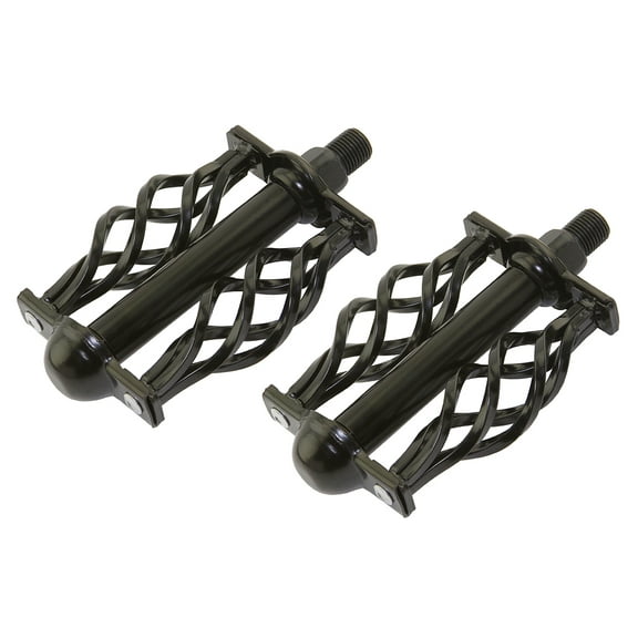 bike Twisted Pedals W/Cage 1/2" Black.lowrider beach cruiser bicycle pedal