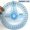 thumbnail image 3 of 2 Pcs 360 Degree Clear Protractor Ruler Circles Protractor Plastic Protractor Math Measuring Tool, 3 of 8