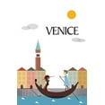thumbnail image 2 of Tomas Design 17x24 White Modern Wood Framed Museum Art Print Titled - Venice, 2 of 4