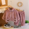thumbnail image 2 of CAIVO Boys Cozy Thermal Outfit Sets Long Sleeve Two Piece Outfit Sets Tops Pants Kids Winter Outfit Sets Soft Wear Toddler Children 2-3 Years, 2 of 3