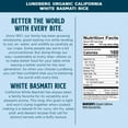 thumbnail image 6 of Lundberg Family Farms - Organic California White Basmati Rice, Pleasant Aroma, Fluffy Texture, Won't Clump When Cooked, Bulk Rice, Gluten-Free, Non-GMO, USDA Certified Organic, Vegan, Kosher (25 lb), 6 of 7