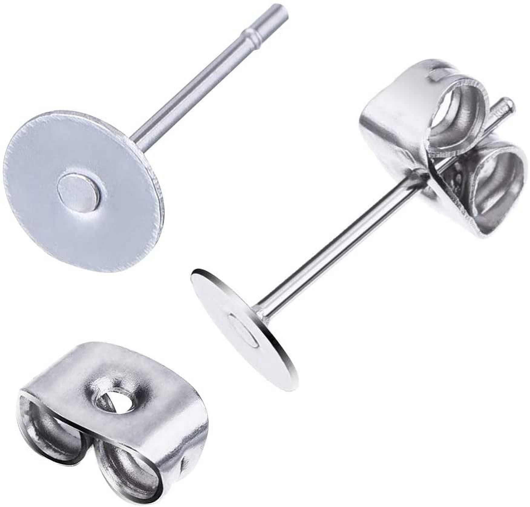 Stainless Steel Ear Studs Earring Post Base Pins With Ear - Temu