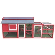 Chicken Coop Outlet Large 102 Wood Backyard Hen House Nesting Box & Run & Cleaning Tray