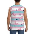 thumbnail image 4 of Pofeuu Flamingo1 Print Men's Muscle T-Shirt, Sleeveless, Muscle Tank, Classic Muscle Tee Top For Men Casual Sleeveless Muscle T-Shirt Trendy Clothes-3X-Large, 4 of 7