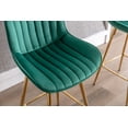 thumbnail image 3 of Dtwnek 2 Pcs 26" Velvet Bar Stools with Metal Footrest, Counter Stool for Dining Room, Bar, Kitchen, Green, 3 of 8