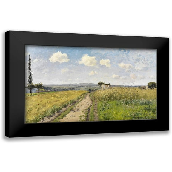 Pissarro, Camille 14x10 Black Modern Framed Museum Art Print Titled - June Morning at Pontoise