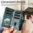 thumbnail image 3 of For Samsung Galaxy S26 FE 5G Wallet Case, 9 Card Slots RFID Blocking Crossbody Leather Cover, Zipper Pocket, Detachable Wrist & Shoulder Strap, Magnetic Shockproof Protective Phone Case for Women, 3 of 11