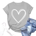 thumbnail image 2 of zbxnLI Valentine's Day Shirts for Women's Graphic Top Crew Neck Short Sleeve T Shirt Ladies Casual Basic Tee, 2 of 4