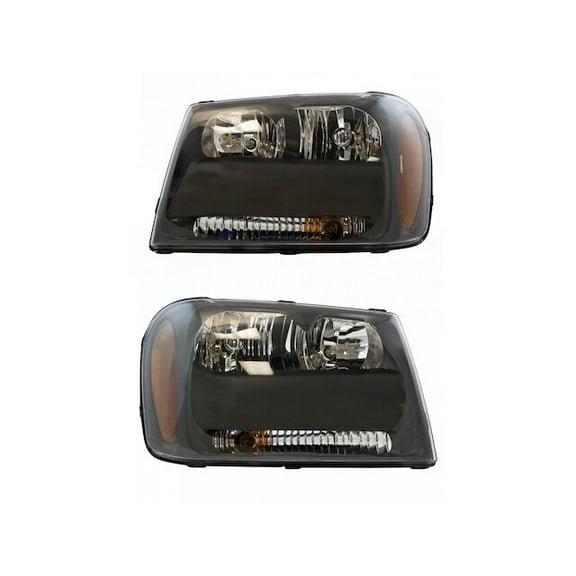 Headlight Assembly Set 2 Piece - Compatible with 2006 - 2009 Chevy Trailblazer 2007 2008