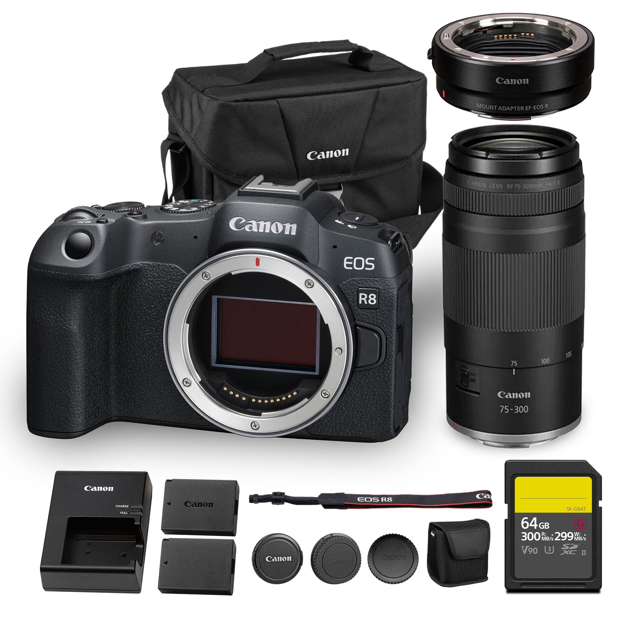 Canon EOS R8 Mirrorless Camera – 24.2MP Full-Frame Sensor, 4K60p Video
