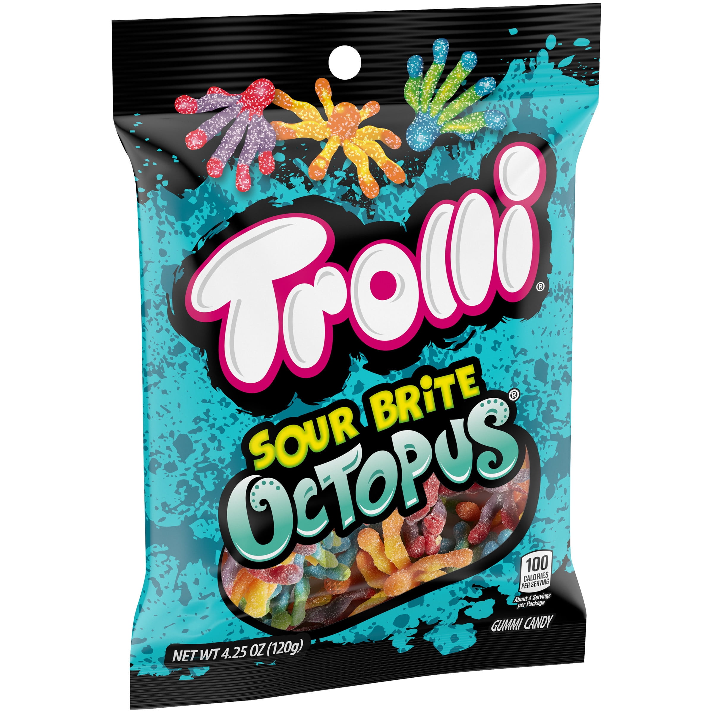 (4 pack) Trolli Sour Brite Octopus, Assorted Flavors 4.25 oz