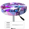 thumbnail image 4 of Xecao's Flying Butterflies Print Stool Covers offer stylish, washable protection for PU round bar stools, perfect for home or commercial use., 4 of 7