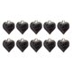 thumbnail image 1 of 10 piezas de dijes de corazón esmaltados con purpurina para hacer pendientes y accesorios de joyería. Negro, 1 of 9
