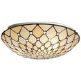 thumbnail image 3 of Vinplus Tiffany 3 Light Flush Mount Ceiling Light 16" White Finish with Tiffany Glass, 3 of 5