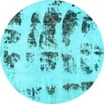 thumbnail image 1 of Ahgly Company Indoor Round Abstract Light Blue Modern Area Rugs, 8' Round, 1 of 4