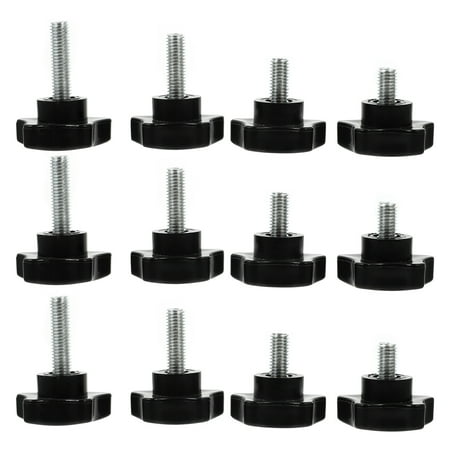 

20Pcs Clamping Handle Screws Handgrips Thread Knob Accessories (Black)
