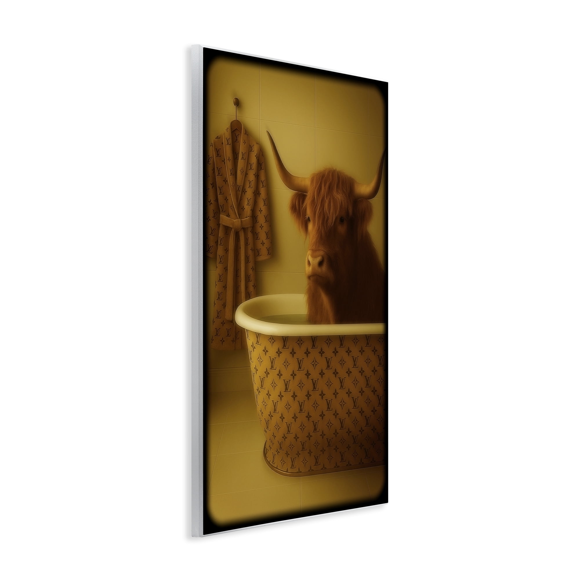 Stupell Industries Couture Highland in Luxury Tub Wall Plaque Art, design by Grotto Studios