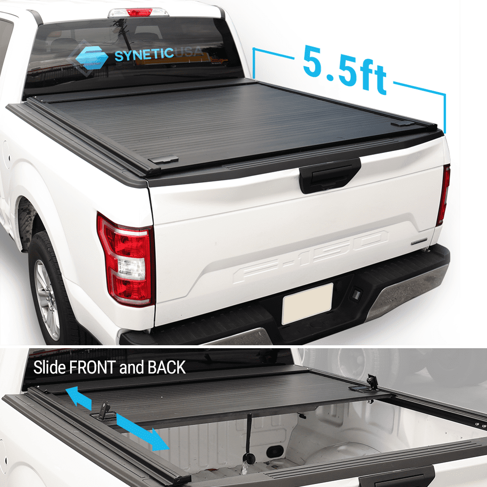 For 2009 2020 Ford F150 5 5ft Short Truck Bed Syneticusa Waterproof Retractable Tonneau Cover Hard Aluminum Low Profile Design Walmart Com Walmart Com