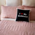 thumbnail image 5 of 3drose, I Love My Girlfriend, 16x16 inch Pillow Case, 5 of 5