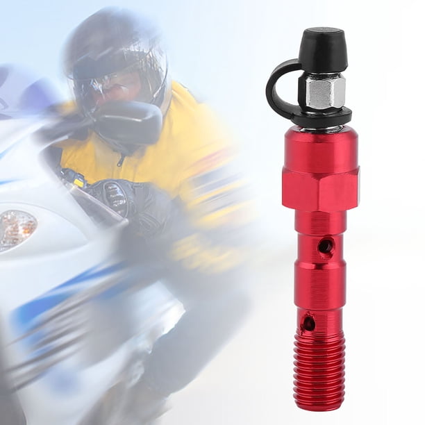Válvula de purga de calibre perno de banjo para motocicleta superficie anodizada de aluminio M10 x 125 mm universal para reparación ANGGREK Otros