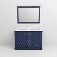 thumbnail image 5 of Dukes 48 in. W Navy Blue Double Bath Vanity, Carrara Marble Top, and 46 in. Mirror, 5 of 10