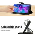 thumbnail image 5 of Dteck for Apple iPhone 15 Pro Max Magnetic Case, Premium PU Leather Folio Flip Wallet Case with Card Holder Cash Slot Lanyard Strap Kickstand Function Embossed Pattern Slim Shockproof Cover, black, 5 of 8