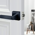 thumbnail image 1 of Cerradura de puerta de dormitorio de madera maciza silenciosa, negra, 1 of 2